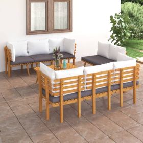 8 Piece Patio Lounge Set with Cushions Solid Acacia Wood 8 Piece Patio Lounge Set with Cushions Solid Acacia Wood